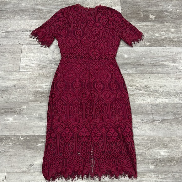 Lulus Burgundy Lace Dress - Picture 8 of 11